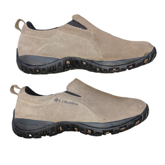 Columbia Shoes Mens Peakfreak Nomad Moc Gray Smoke Suede Slip-on Shoe Sz 7 EU 40 - Picture 1 of 6